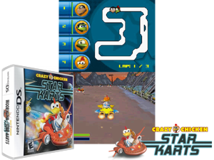 Crazy Chicken - Star Karts (USA) (En,Fr,De,Es,It) Cover